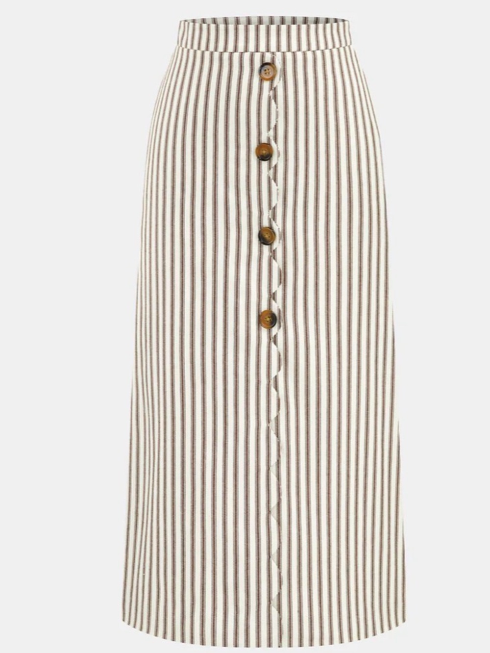 Not for sale. Commense Striped Beige and Brown Maxi Skirt Set - Picture 5 of 10
